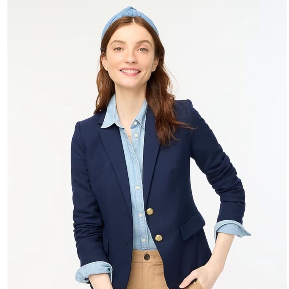J. Crew Navy Blue with Gold Buttons Blazer 00 NWT